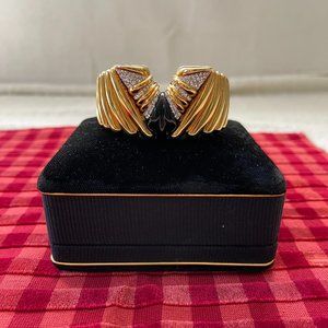 Louis Vuitton V Bracelet with ebony, crystals, amazing looking and ultra rare!!